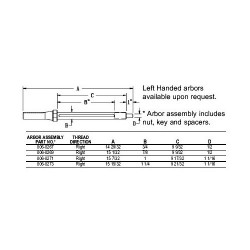 PN 006-0273 1-1/4\" Arbor -...