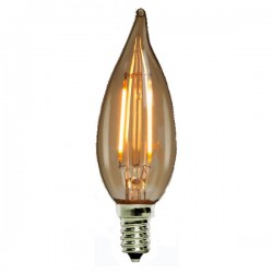 6W Flame Bulb Bright White E27